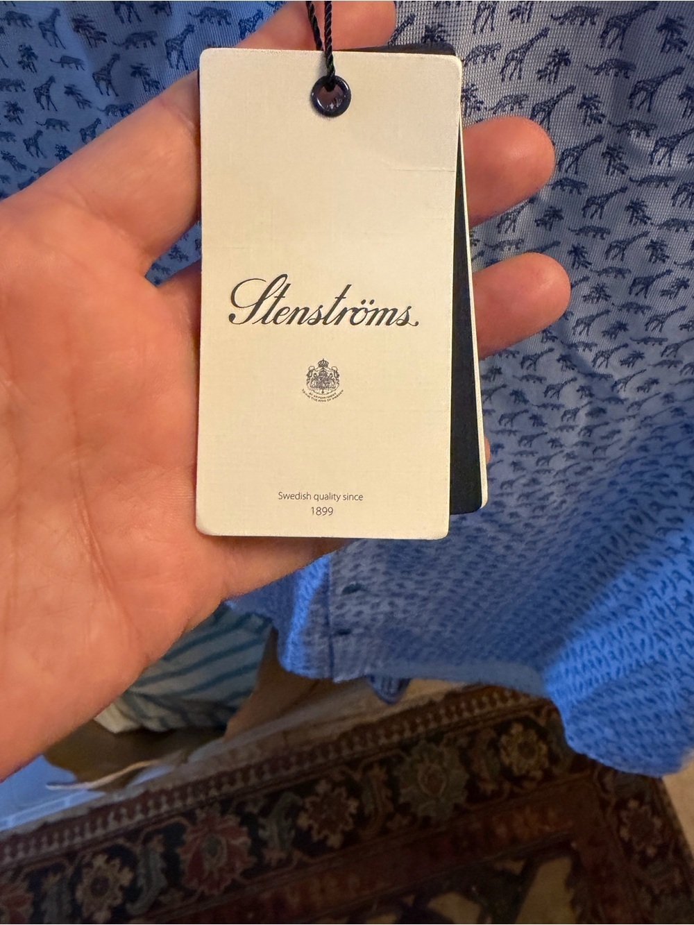 NWT Stenströms Desert Collection Egyptian Cotton Shirt 17.5 Safari Country Club - Picture 5 of 13